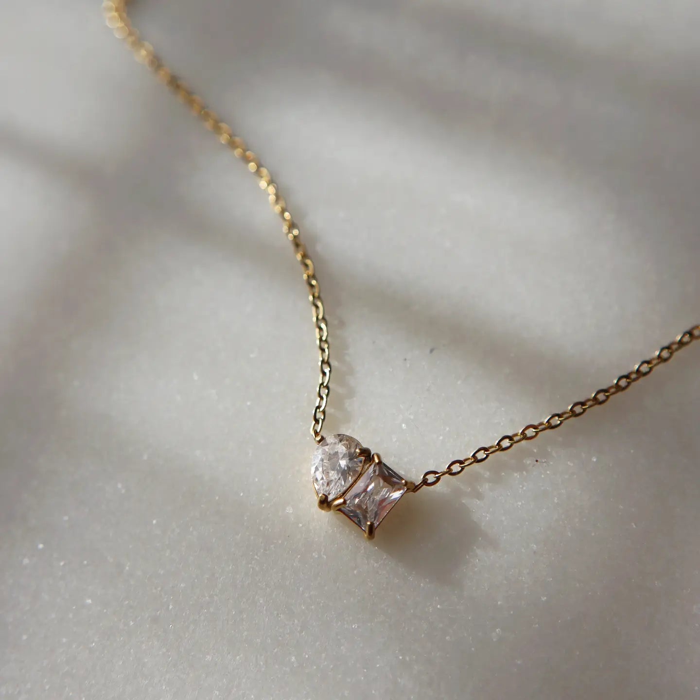 Dainty Toi Et Moi Necklace