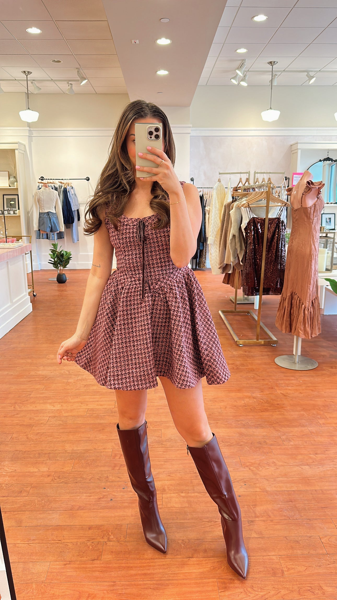 Nina Mini Dress- Mauve