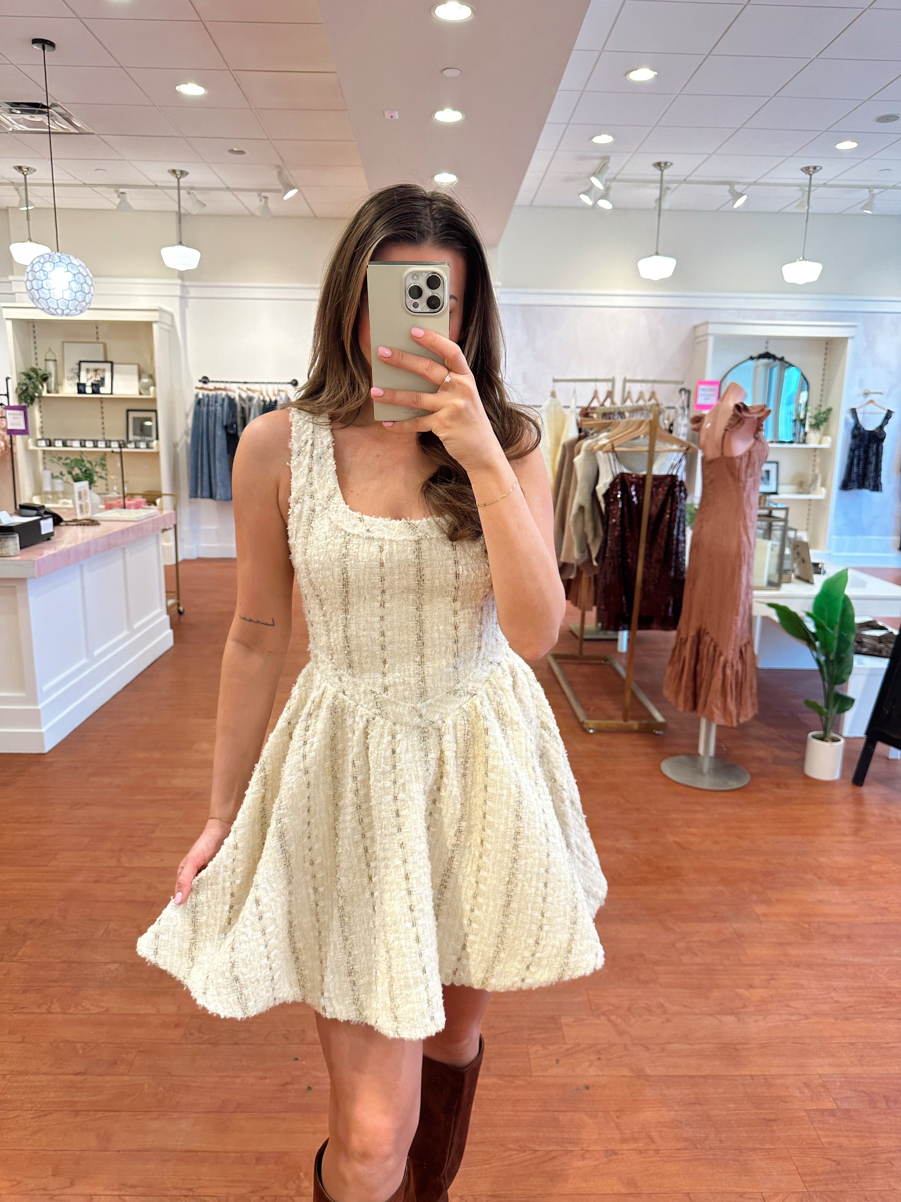 Nina Mini Dress- Cream