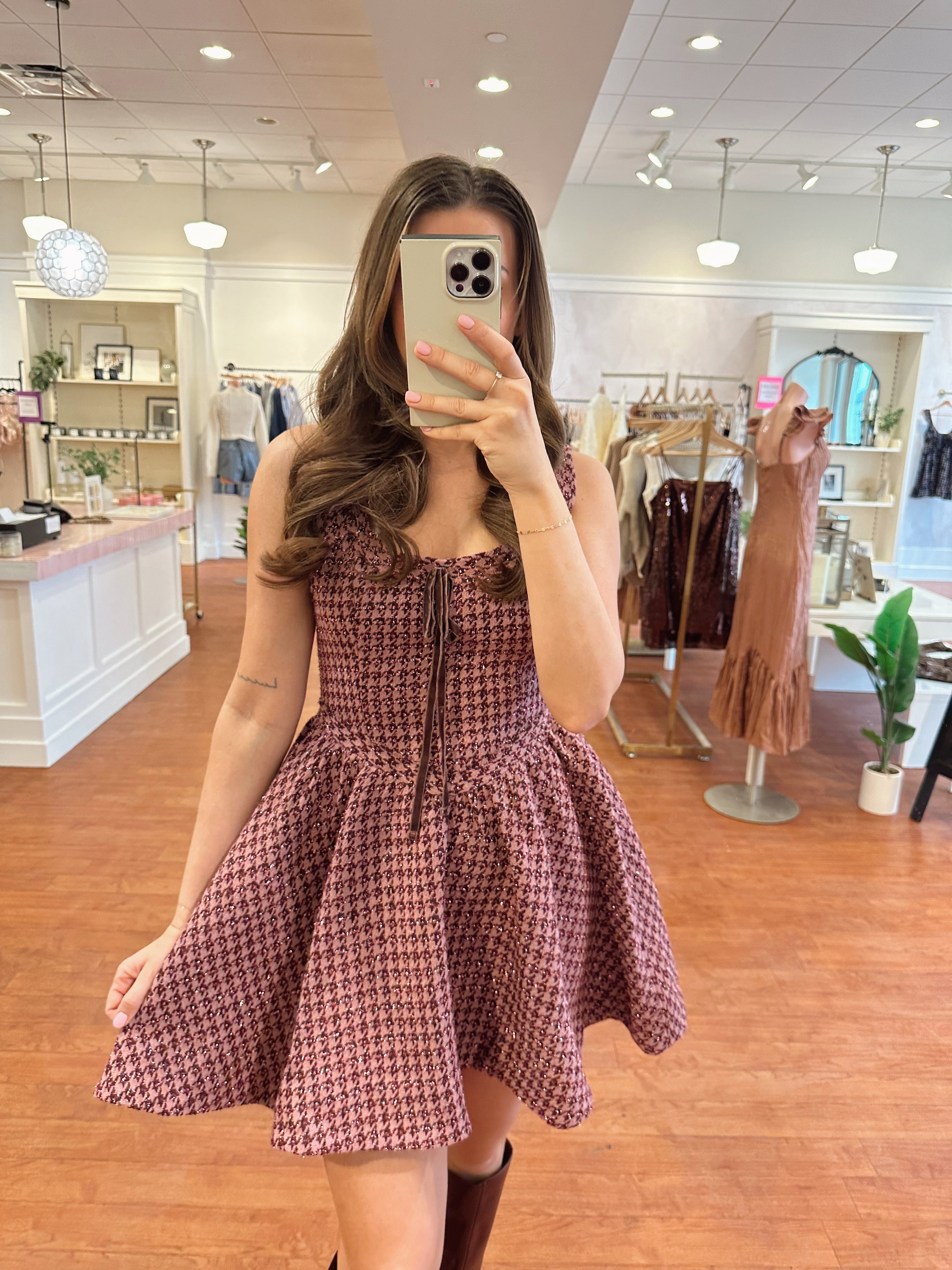 Nina Mini Dress- Mauve