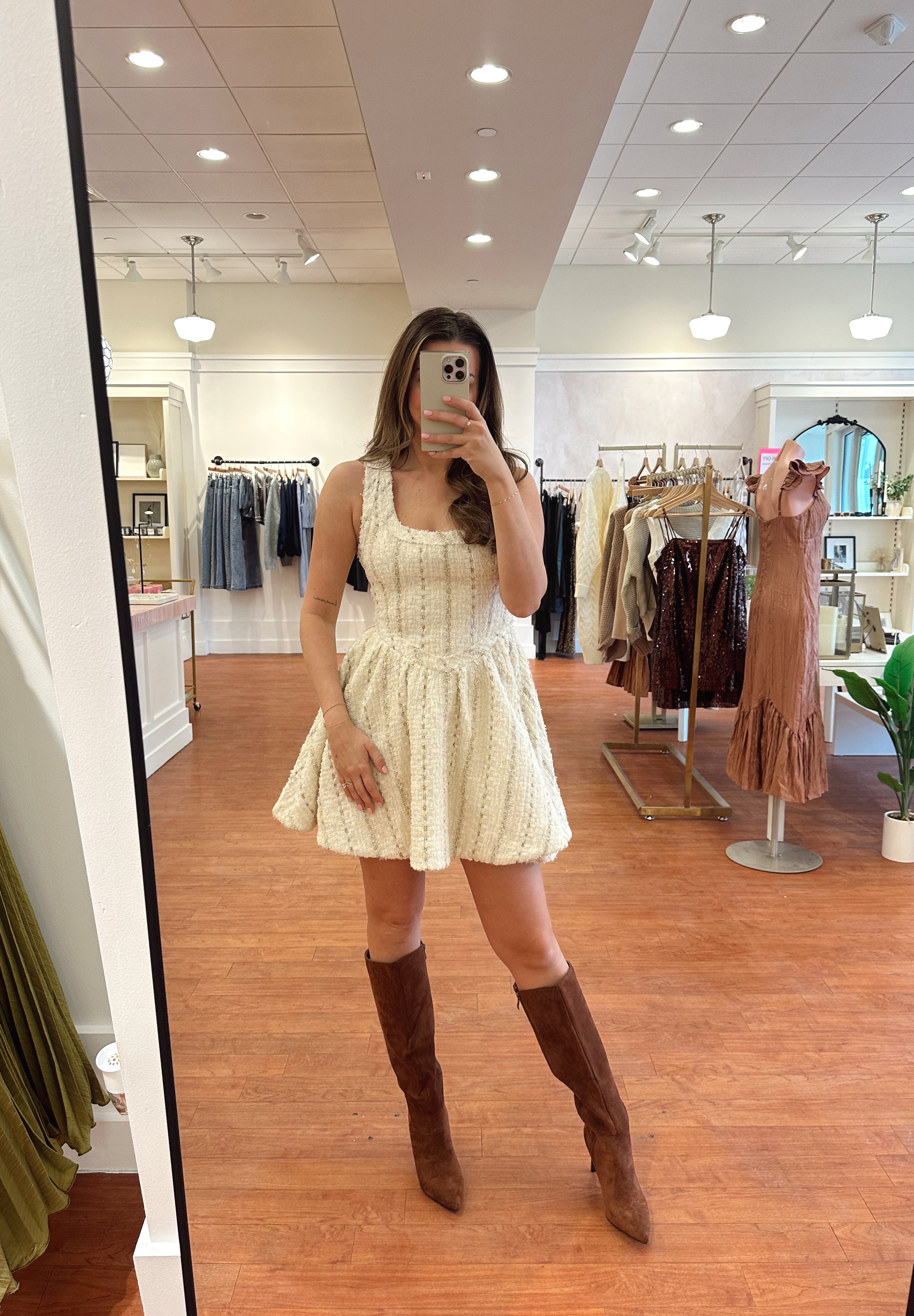 Nina Mini Dress- Cream