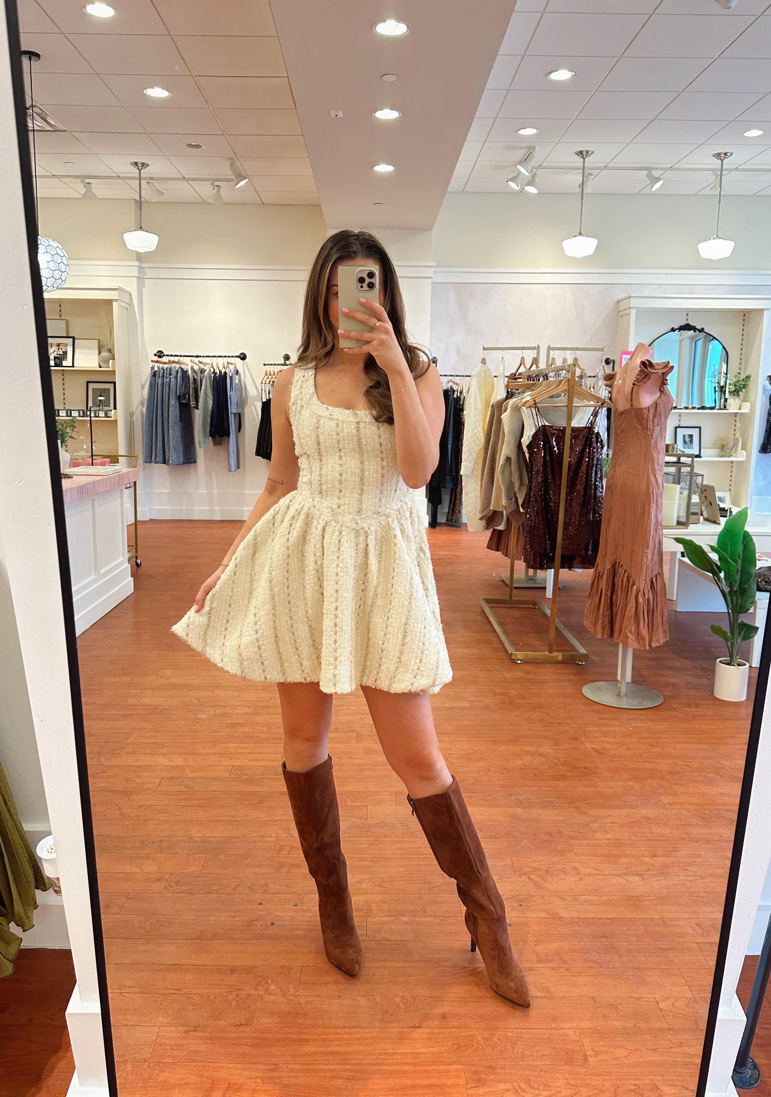 Nina Mini Dress- Cream