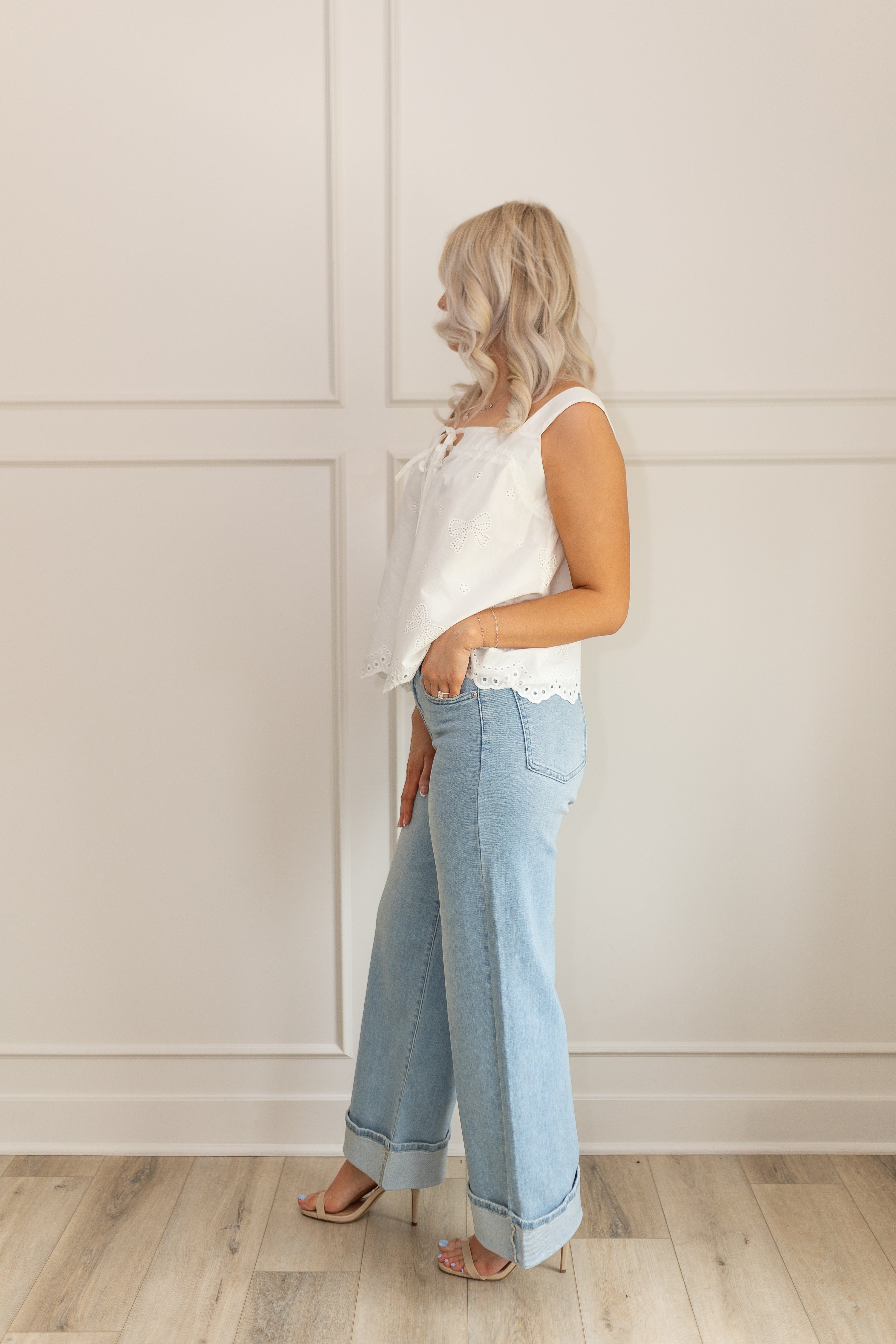 Deedra Eyelet Tank Top