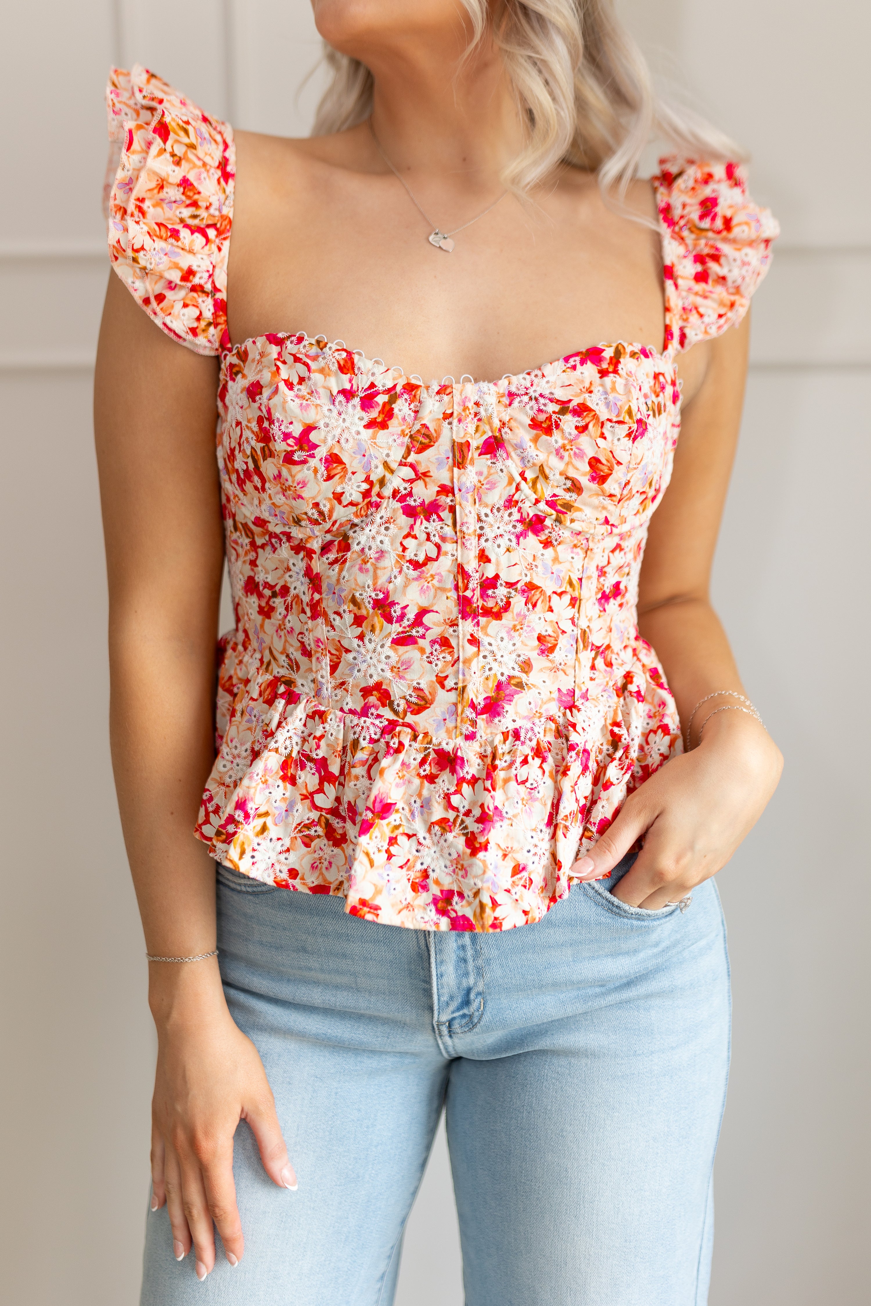 Nina Floral Corset Top