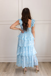 Daisy Blue Floral Maxi Dress