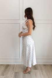 Bluebell Lace Trim Floral Maxi Dress