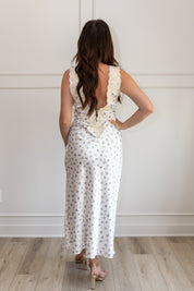 Bluebell Lace Trim Floral Maxi Dress