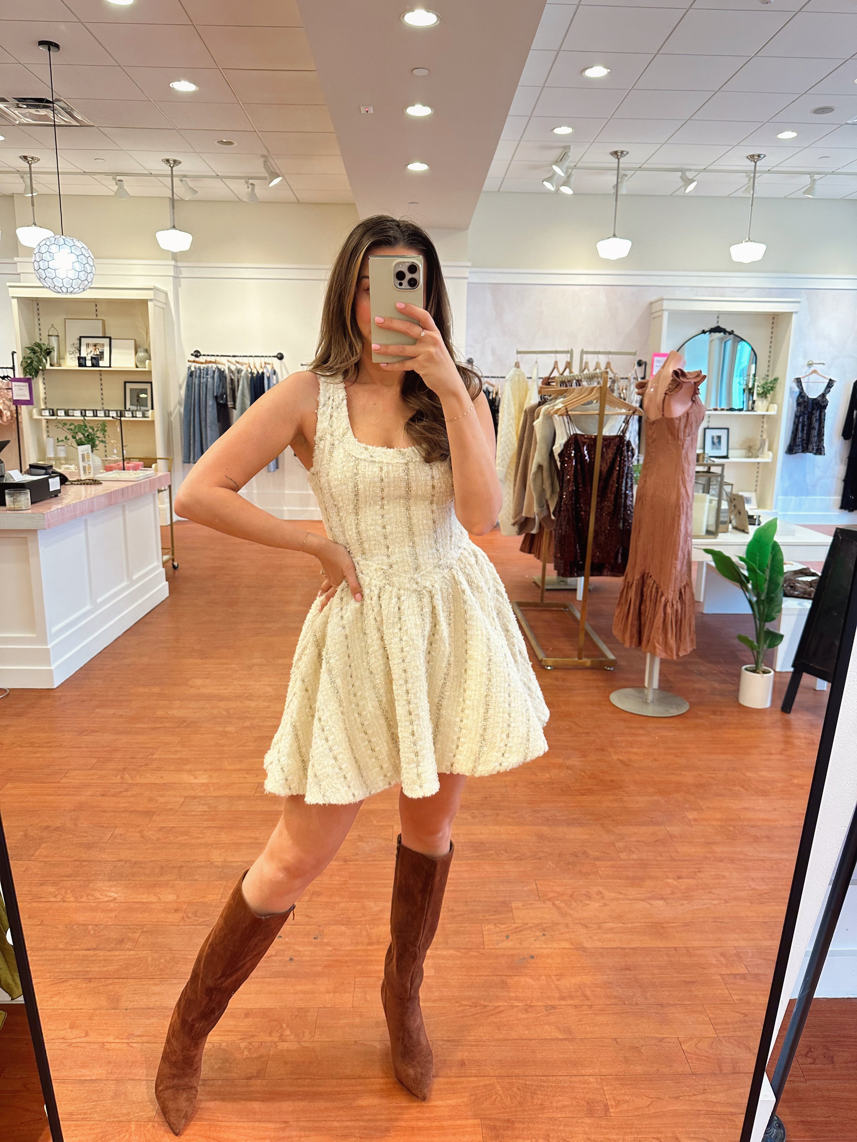 Nina Mini Dress- Cream