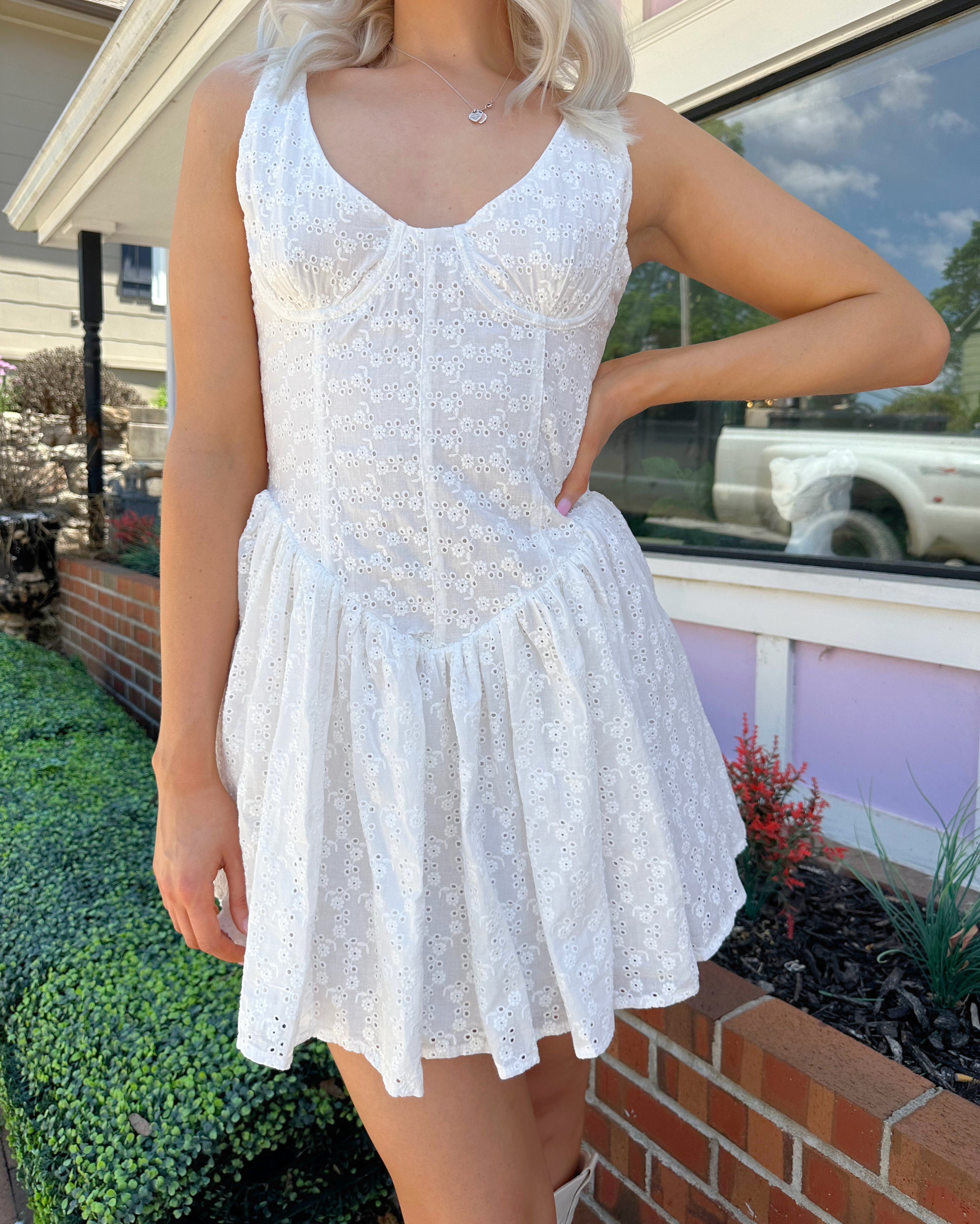 Gia Mini Dress- White