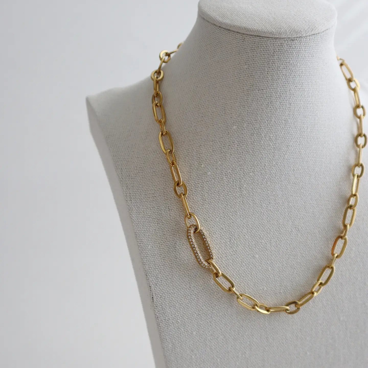 Pave Link Chunky Necklace