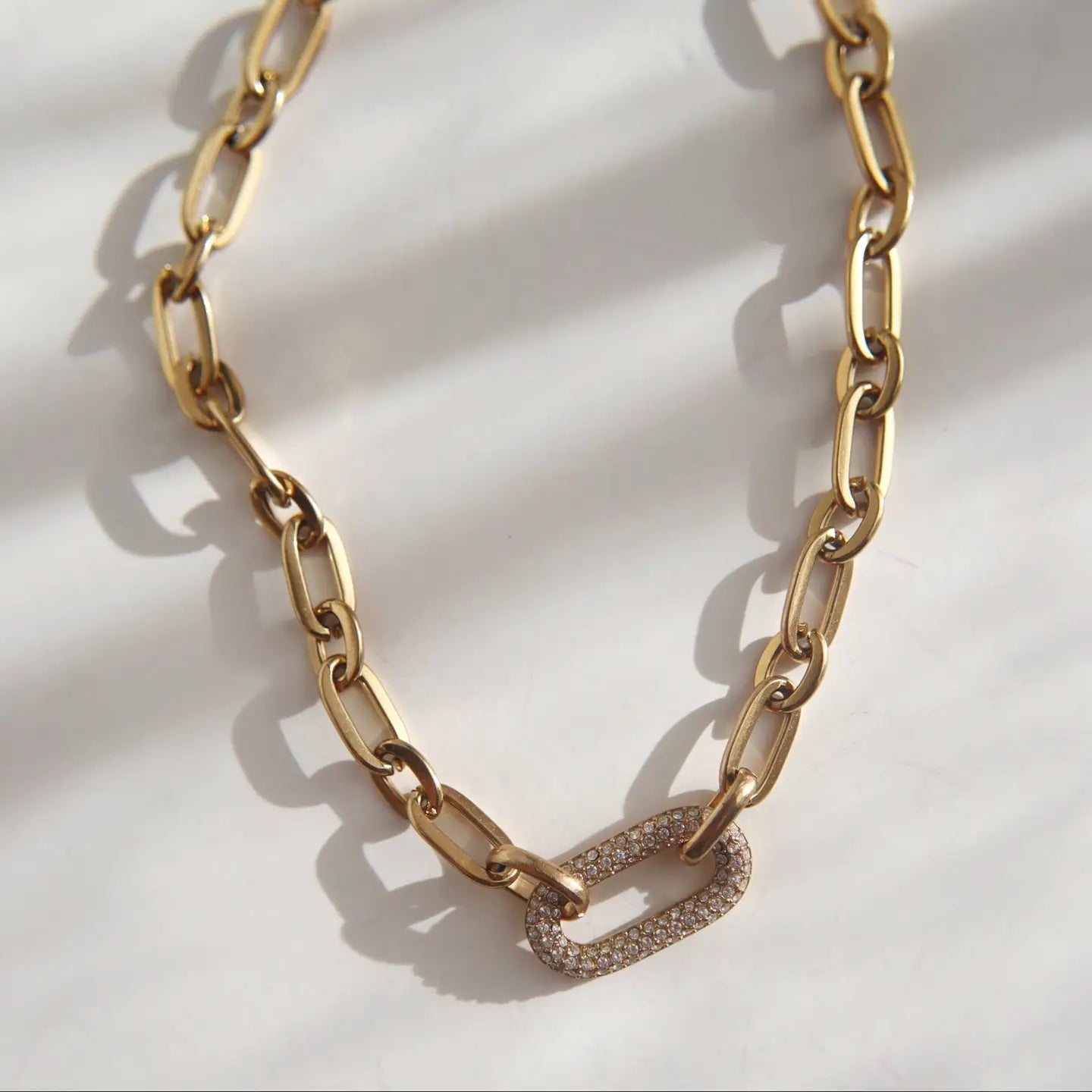 Pave Link Chunky Necklace